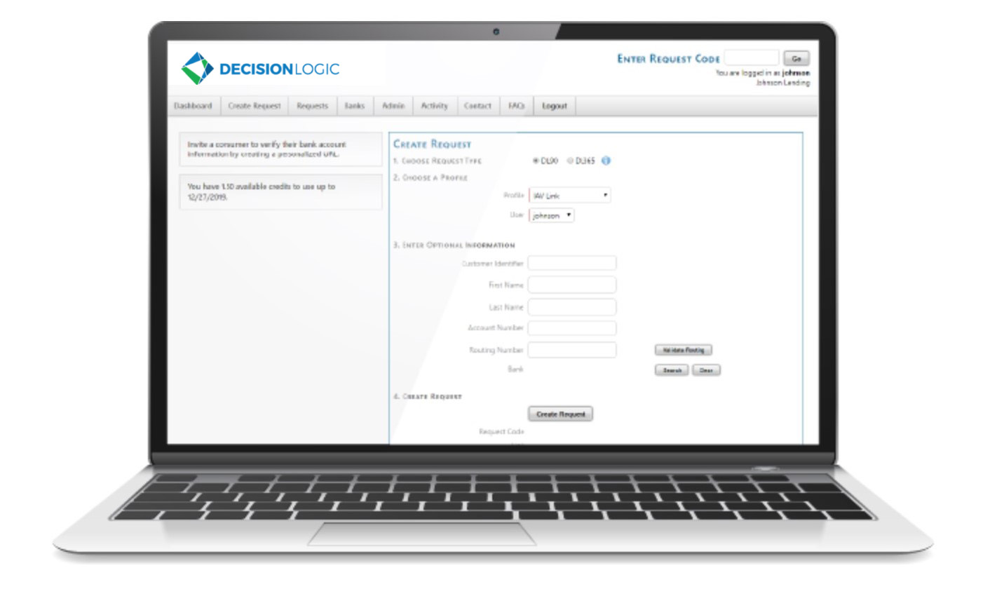 decision logic bank verification